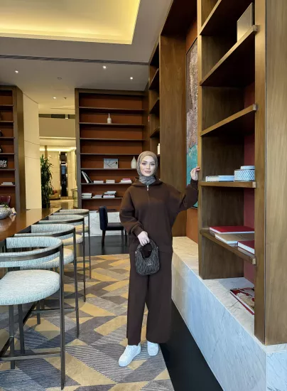 Kahverengi Crush  Triko Takım 2514