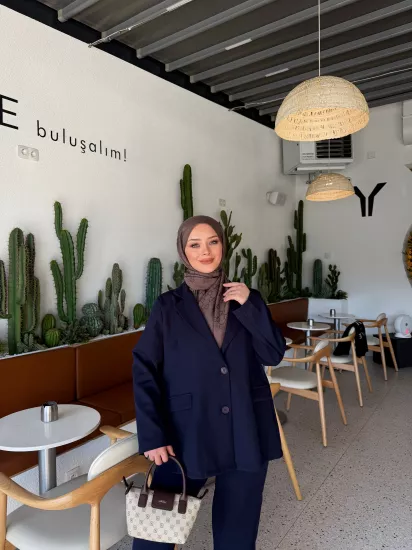 LACİVERT  QUES BLAZER TAKIM 0511