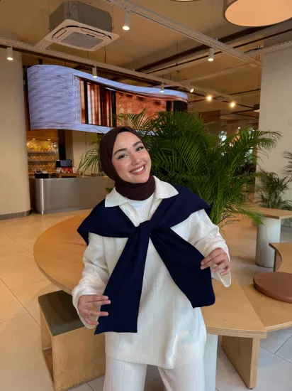 LACİVERT  BASİC ŞAL ATKI 