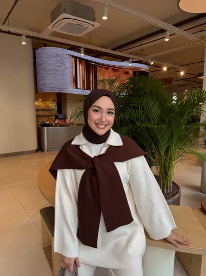 KAHVERENGİ BASİC ŞAL ATKI 