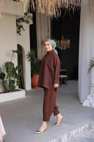 KAHVE GÖMLEK TAKIM 189