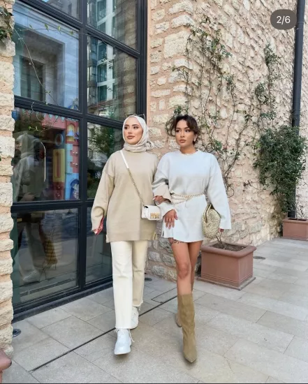 BEYAZ  SİMLİ TRİKO SWEAT