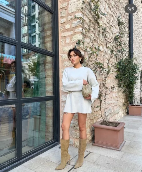 BEYAZ  SİMLİ TRİKO SWEAT