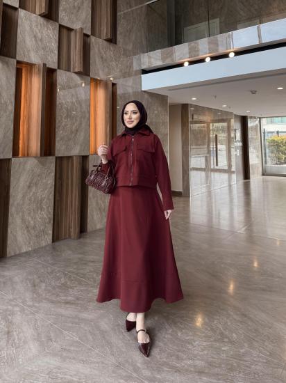 BORDO ETEKLİ CEKET TAKIM 3737