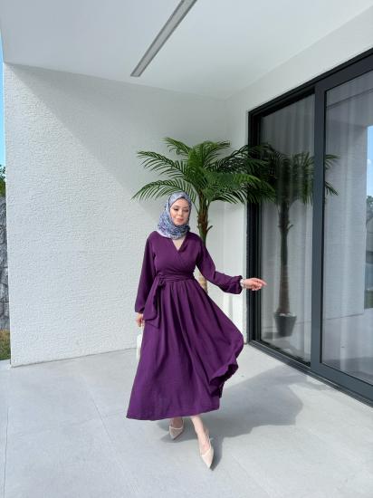 MOR  NUR BAĞLAMALI   ETEKLİ CEKET TAKIM 1152