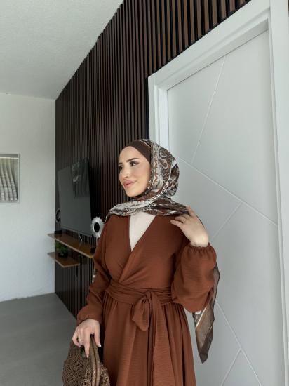 KAHVERENGİ NUR BAĞLAMALI   ETEKLİ CEKET TAKIM 1152