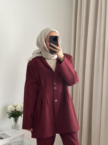 BORDO PİLELİ CEKET TAKIM 3956