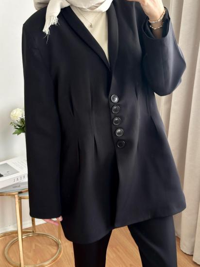 SİYAH PİLELİ CEKET TAKIM 3956