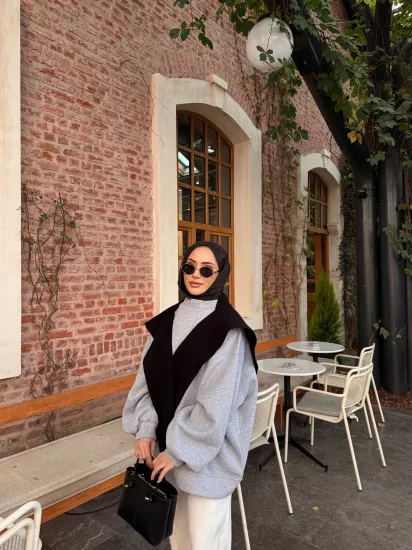 GRİ GALA  ŞARDONLU SWEAT 1197