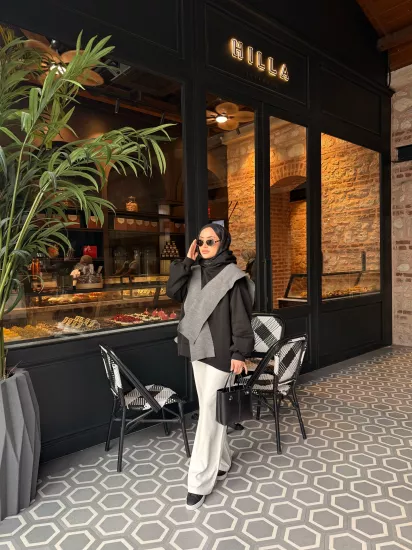 SİYAH  ICONIC ŞARDONLU SWEAT 1196 