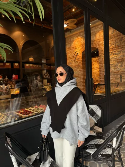 GRİ ICONIC ŞARDONLU SWEAT 1196 