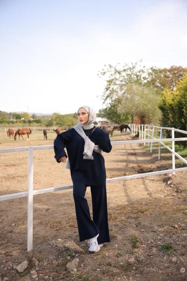 Lacivert  V Yaka Triko Takım 1030