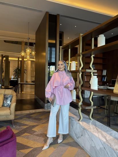 PEMBE OLİVA GÖMLEK 1162