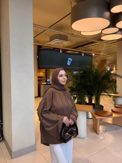 KAHVERENGİ PAMİRA GÖMLEK 0210