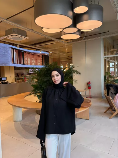 SİYAH PAMİRA GÖMLEK 0210