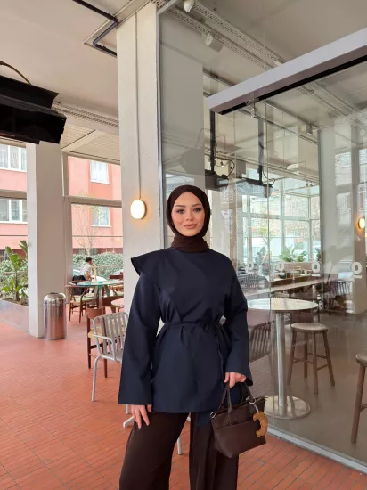 LACİVERT  LATTE GÖMLEK 6102
