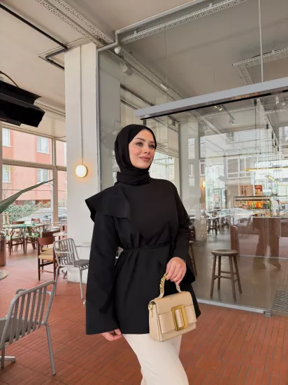 SİYAH LATTE GÖMLEK 6102