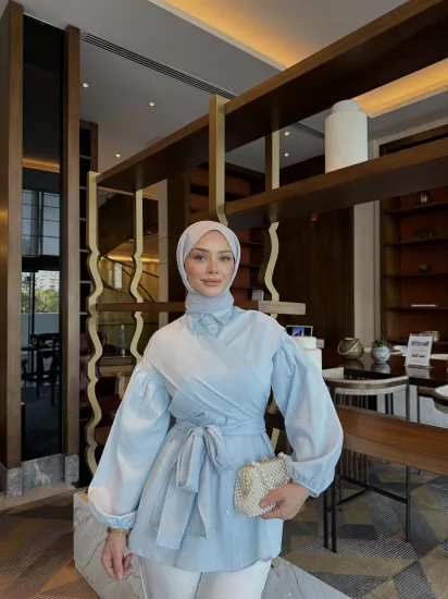MAVİ LEGENT BAĞLAMALI GÖMLEK 1169
