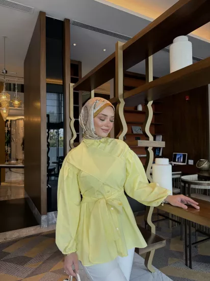 SARI LEGENT BAĞLAMALI GÖMLEK 1169