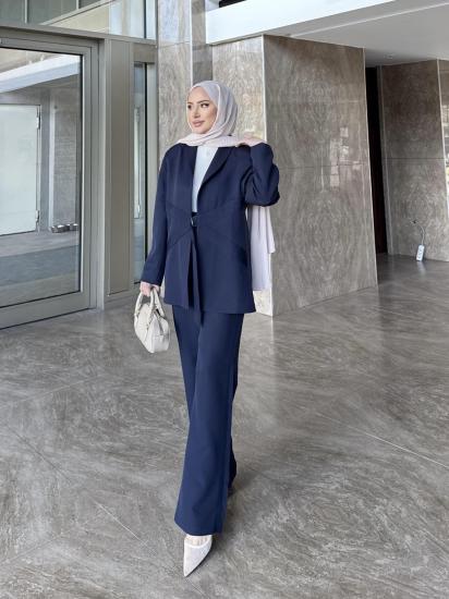 LACİVERT TOKALI ASTARLI CEKET TAKIM 3834