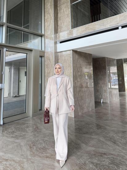 BEJ TOKALI ASTARLI CEKET TAKIM 3834