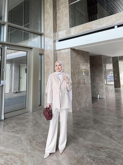 BEJ TOKALI ASTARLI CEKET TAKIM 3834