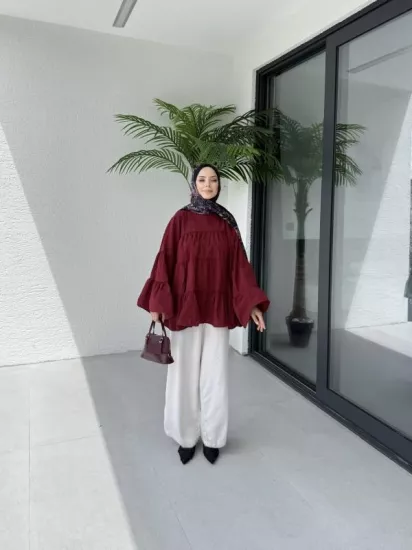 BORDO  LİNA KATKAT GÖMLEK 1160