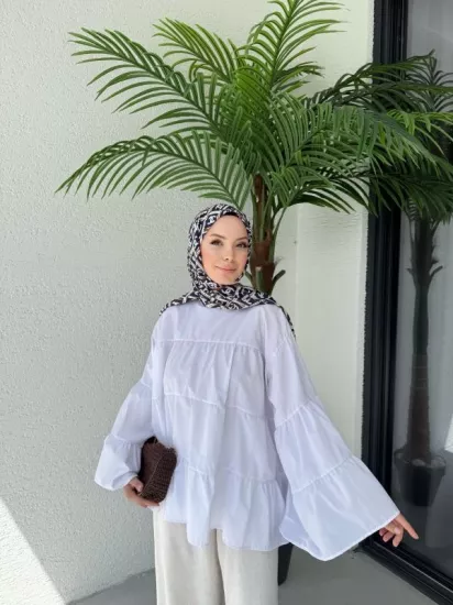 BEYAZ LİNA KATKAT GÖMLEK 1160