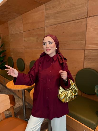 BORDO BASIC GÖMLEK 1170