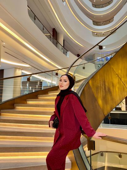 BORDO LİON CEKET TAKIM 1142