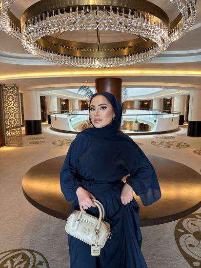 LACİVERT PRENSES ELBİSE 2835