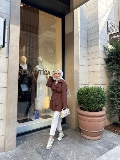 Kahverengi  Premium  Trençkot 190