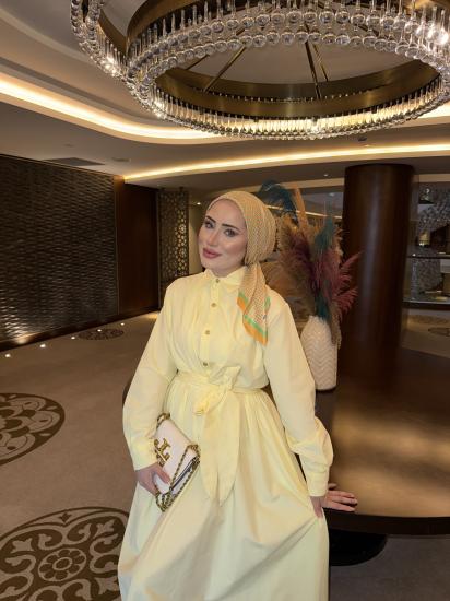 SARI TREND ELBİSE 1099
