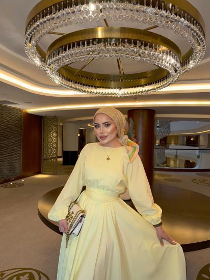 SARI PRENSES ELBİSE 2835
