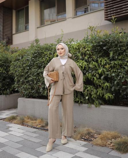 BEJ KETEN KİMONA TAKIM 3737