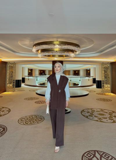 KAHVE MİLA YELEK TAKIM 1144