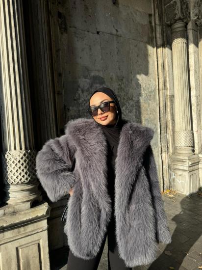 Antrasit Astarlı Kürk 1111 