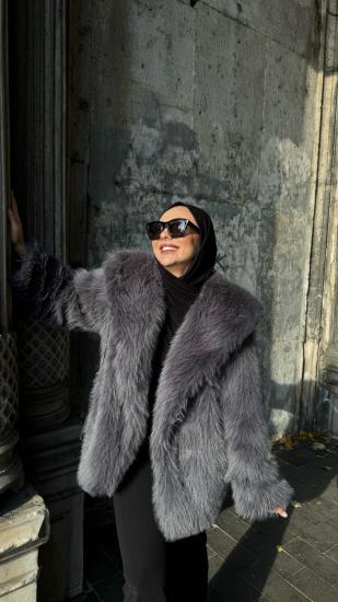 Antrasit Astarlı Kürk 1111 