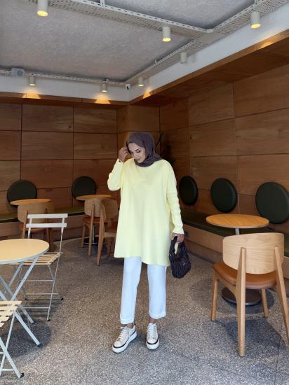 SARI Düz Triko Tunik 1006