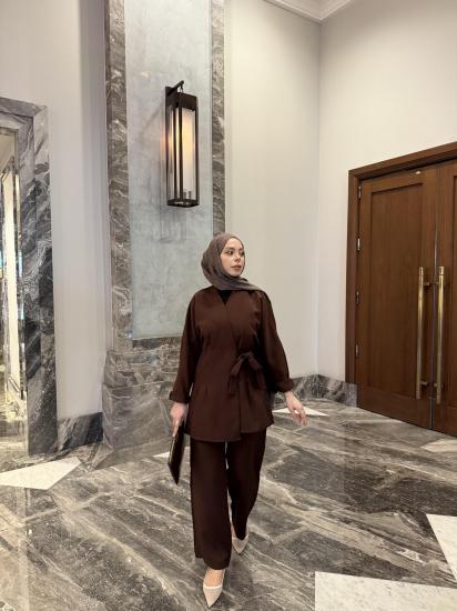 KAHVE VENEZİA BAĞLAMALI  CEKET TAKIM 2009