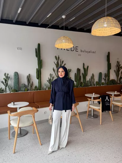 LACİVERT MATCHA CEKET 1133