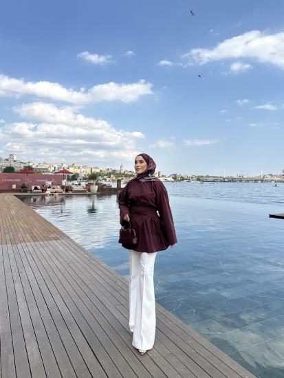 MOCA BAĞLAMALI MÜRDÜM GÖMLEK  1144