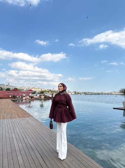 MOCA BAĞLAMALI MÜRDÜM GÖMLEK  1144