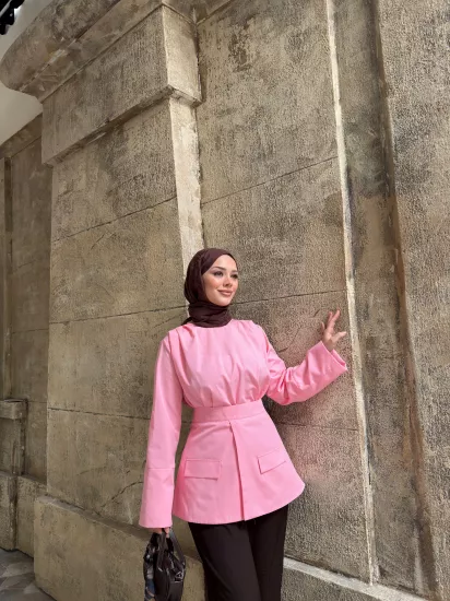 PEMBE VUAL  GÖMLEK 6107
