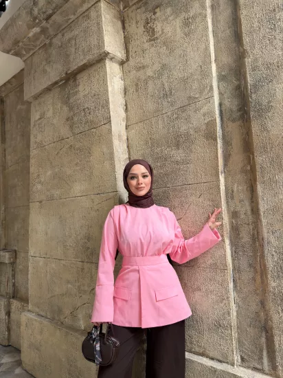 PEMBE VUAL  GÖMLEK 6107
