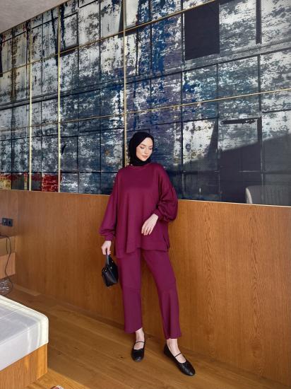 Oysho Bordo  Balon Kol Takım 1105
