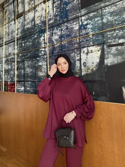 Oysho Bordo  Balon Kol Takım 1105