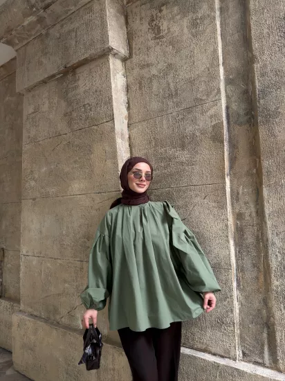 YEŞİL  ELSE GÖMLEK 1163﻿