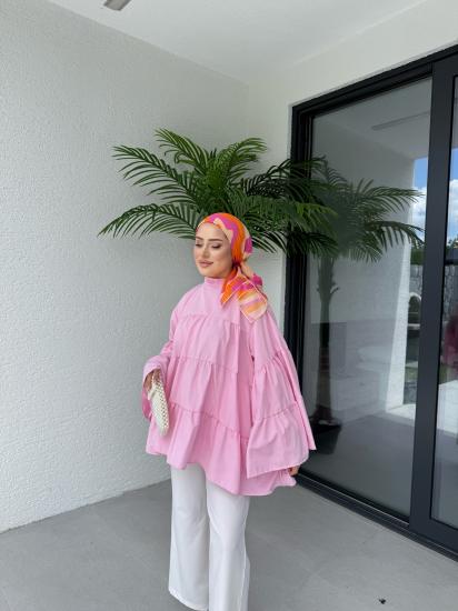 PEMBE LİNA KATKAT GÖMLEK 1160