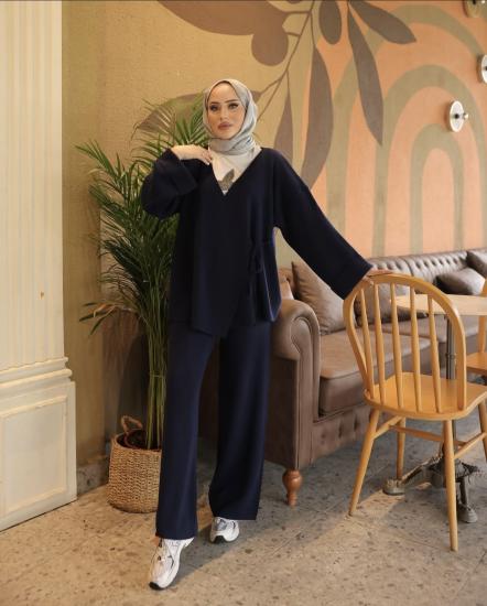 Lacivert Yeni Kimona Triko Takım 1050